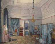 Hau Edward Petrovich Interiors of the Winter Palace. The Fifth Reserved Apartment. The Bedroom of Grand Princess Maria Alexandrovna - Hermitage